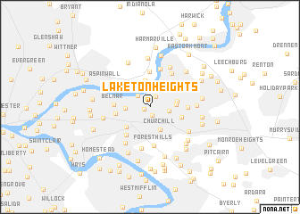 map of Laketon Heights