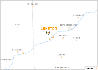 map of Laketon