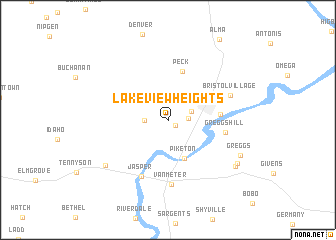 map of Lake View Heights