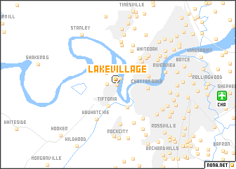 map of Lake Village