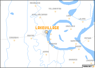 map of Lake Village