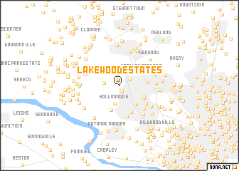 map of Lakewood Estates