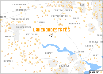 map of Lakewood Estates