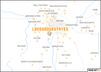 map of Lakewood Estates