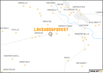 map of Lakewood Forest