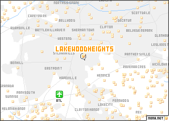 map of Lakewood Heights