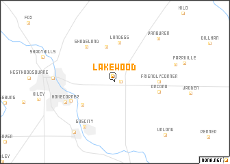 map of Lake Wood