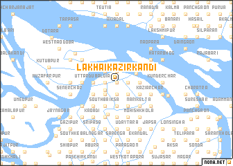 map of Lakhāi Kāzir Kāndi