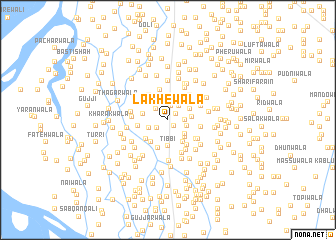 map of Lakhewāla