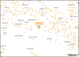 map of Lakići