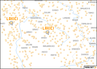 map of Lakići