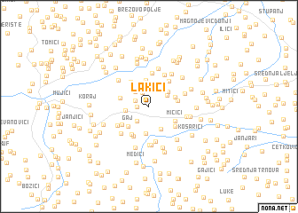 map of Lakići