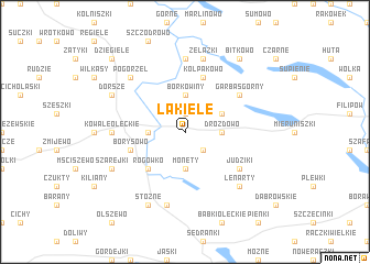 map of Łakiele