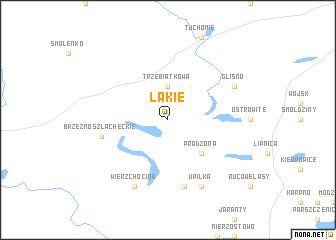 map of Łąkie