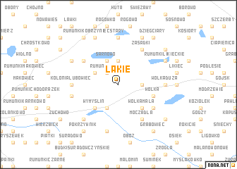 map of Łąkie