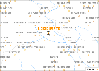map of Lakipuszta