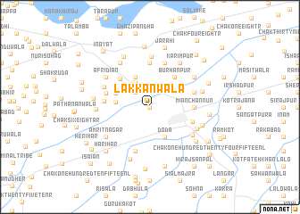 map of Lakkānwāla