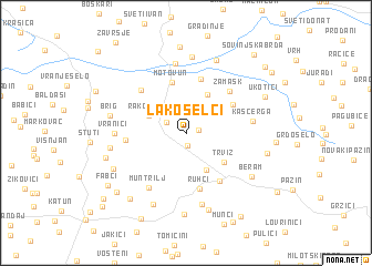 map of Lakošelci