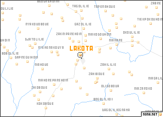 map of Lakota