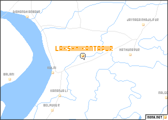 map of Lakshmikāntapur