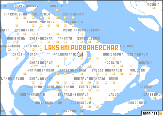 map of Lakshmipur Bāher Char