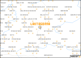 map of Łąkta Górna