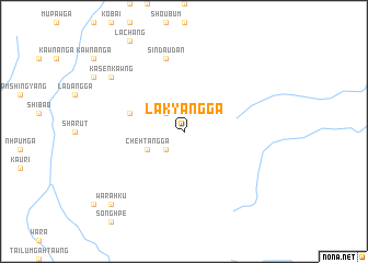 map of Lakyāng Ga