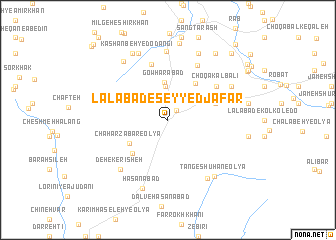 map of La‘lābād-e Seyyed Ja‘far