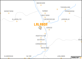 map of La Labor