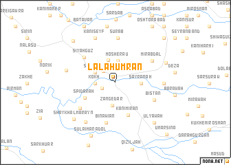 map of Lālā Ḩumrān