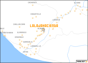 map of La Laja Hacienda