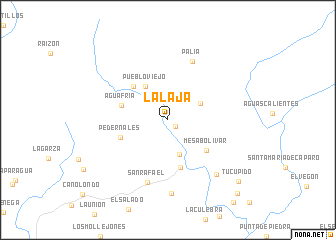 map of La Laja