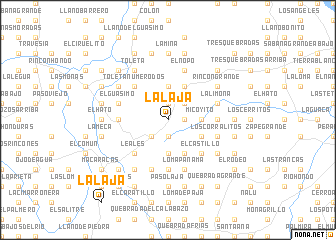 map of La Laja