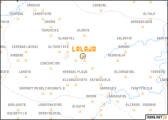 map of La Laja