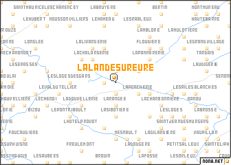 map of La Lande-sur-Eure