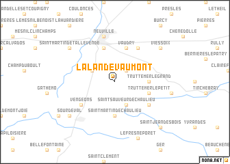 map of La Lande-Vaumont