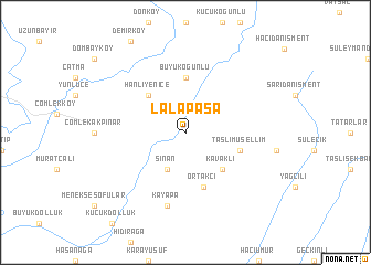 map of Lâlapaşa