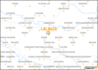 map of La Lauze