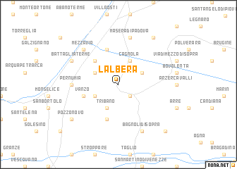 map of LʼAlbera