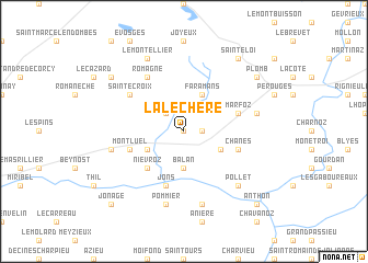 map of La Léchère
