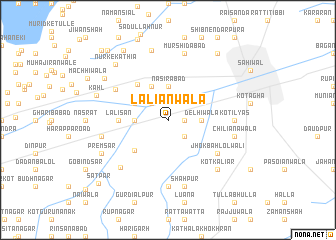 map of Lāliānwāla