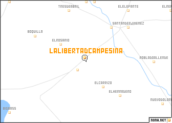 map of La Libertad Campesina