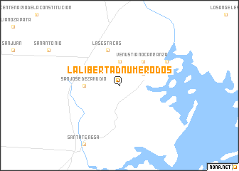 map of La Libertad Número Dos
