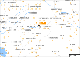 map of La Linda