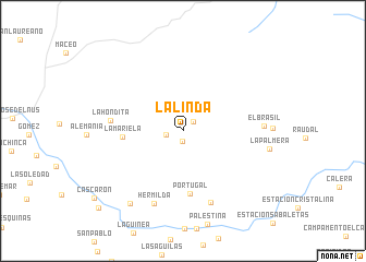 map of La Linda