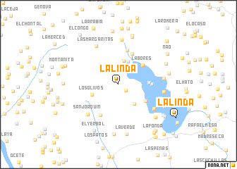 map of La Linda