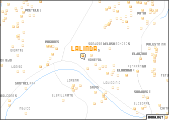 map of La Linda