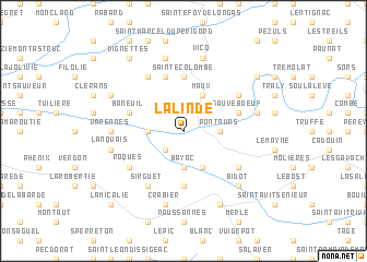 map of Lalinde