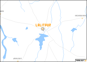 map of Lalitpur