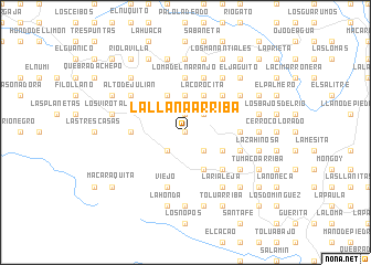 map of La Llana Arriba